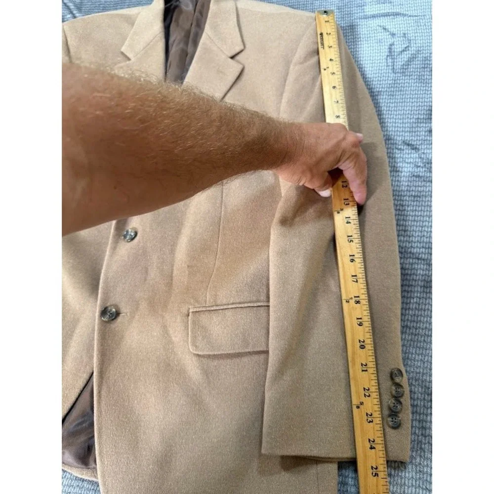 Lauren Ralph Lauren Cashmere Blazer 42R Mens Two Button Sport Coat‎ Jacket Beige